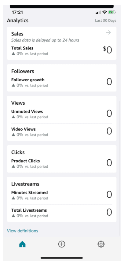 Amazon Live Analytics